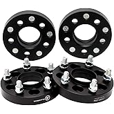 VLAOSCHI Black Forged 5x115 Hubcentric Wheel Spacers 1 Inch with 14x1.5 Studs 71.5mm Hub Bore Compatible with Dodge 5 Lug for 2009-2022 Challenger | 2006-2022 Charger | 2005-2008 Magnum - Pack of 4