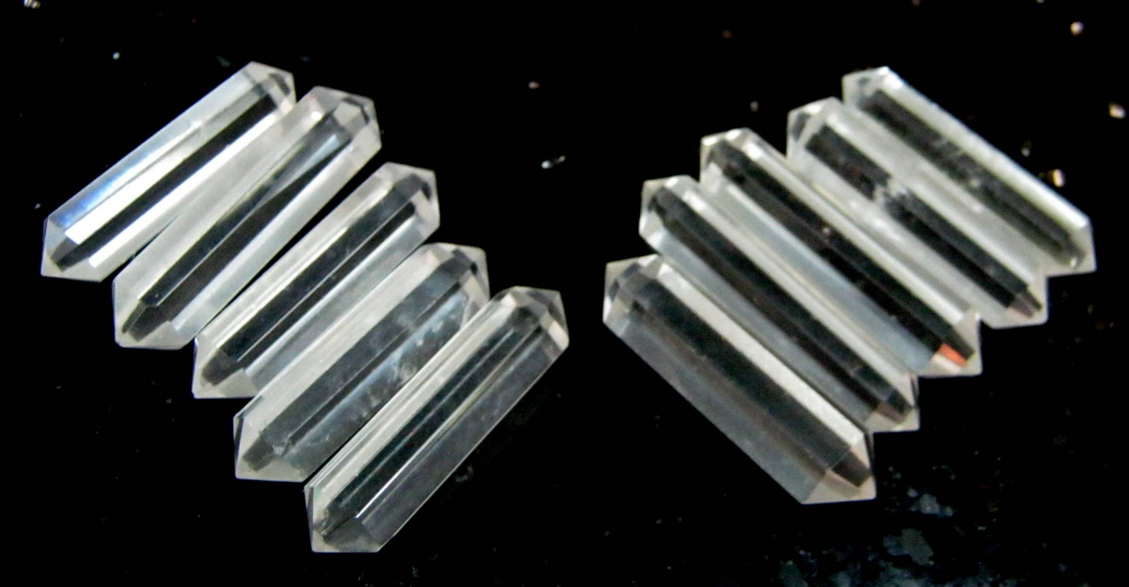 Excellent Set of Ten Clear Quartz Healing Double Terminated Points Energy Gift Feng Shui Reiki Crystal Powerful Gemstone