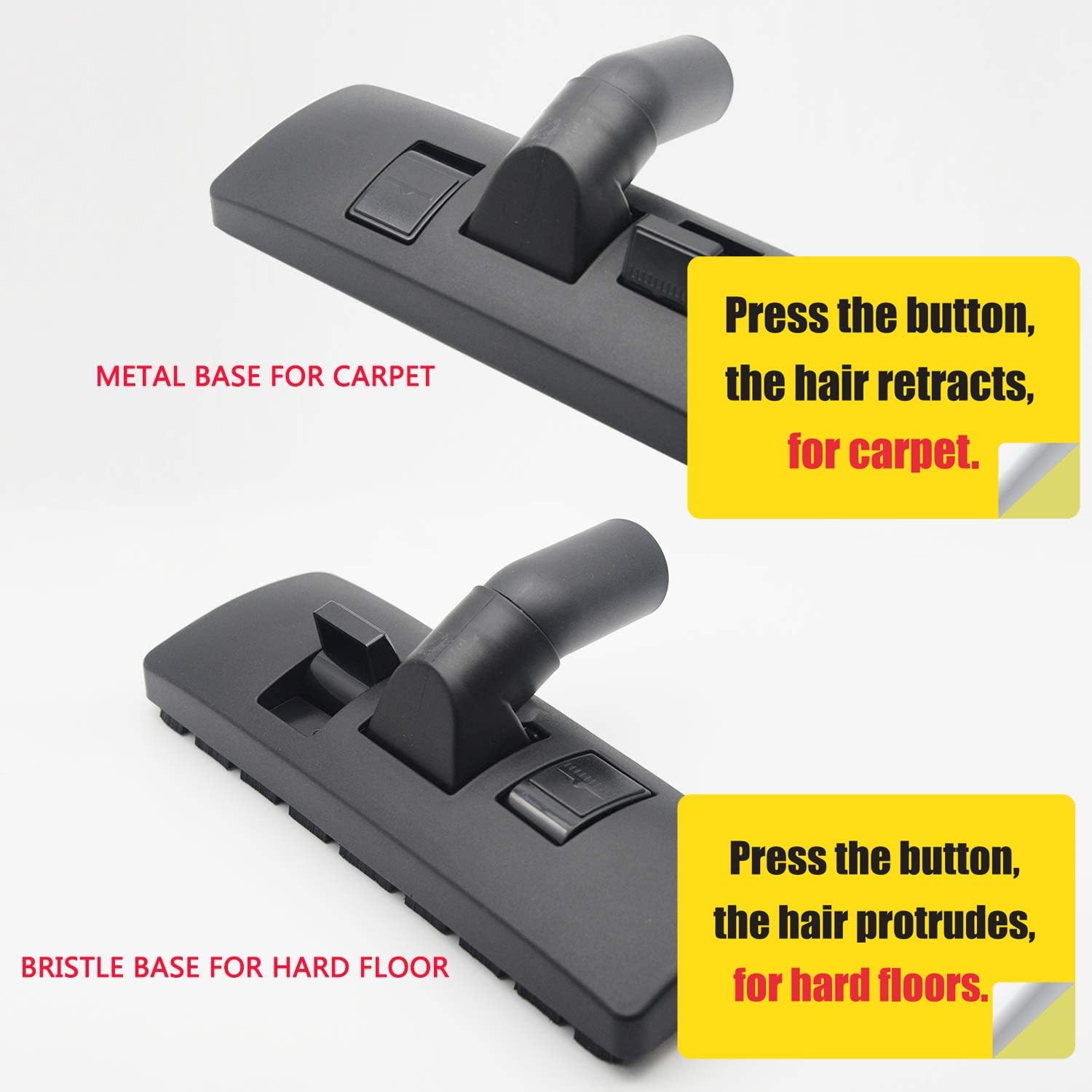 EZ SPARES 1 1/4 inch 32mm Universal Vacuum Cleaner Euro Floor Brush Head Brush Attachment For Floor and Carpet Combo Tool New Designed to Fit Hoover, Eureka, Rainbow, Kenmore, Shop VAC: Kitchen & Dining