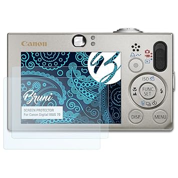 Bruni Schutzfolie für Canon Digital IXUS 70 Folie, glasklare Displayschutzfolie (2X)