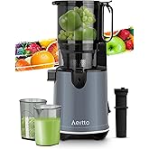 Aeitto Juicer Machines, Cold Press Juicer with 5.3" Wide Mouth, 250W Whole Fruit Juicer, 1.7L Large Capacity Masticating Juic