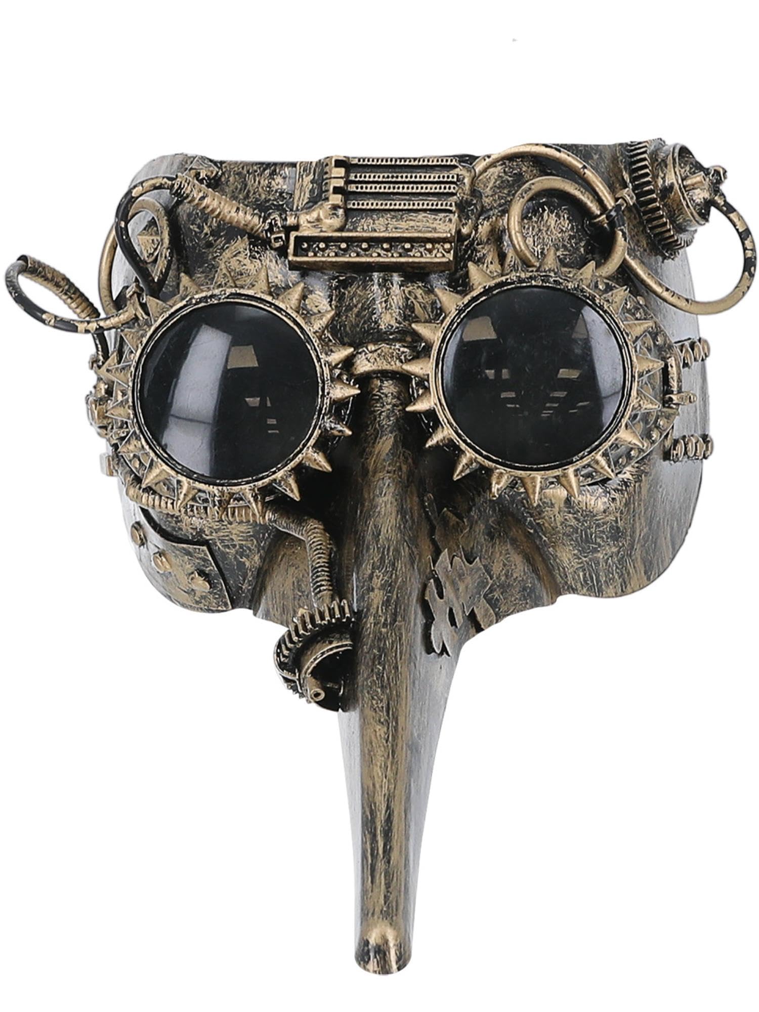 Smiffys Victorian Steampunk Plague Doctor Mask, Halloween Fancy Dress Accessory, Plague Doctor Dress Up Masks