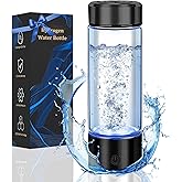 Hydrogen Water Bottle Generator, Portable Hydrogen Water ionizer, Rechargeable Hydrogen-Rich Water Bottle, Suitable for Travel, 420ml,Gift for Women Men, Gift for Friends, Birthday Gift, Black