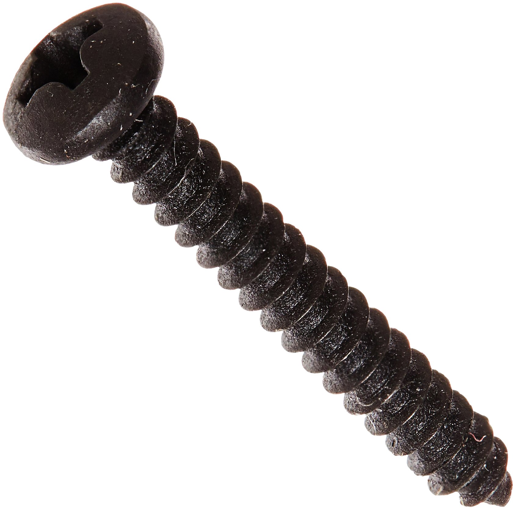 Steel Sheet Metal Screw, Black Oxide Finish, Pan Head, Phillips Drive, Type A, 10-12 Thread Size, 1-1/4" Length (Pack of 100)