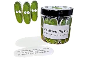 MYSSPIE Positive Pickle Emotional Support Affirmation Cards, Mini Affirmation Card Jar, 30 Unique Positive Messages, Decorative Jar for pressure Relief Gift (30, Cucumber of Cards)