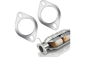 Sinytuto Pack-2 Car Exhaust Pipe Sealing Gasket Replacements, High Temperature Metal Vehicle Exhaust Pipe Clamp Flange Pad, U