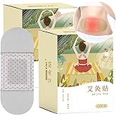 Large Moxibustion Patches Wormwood Moxa Heat Patches 23cm Length Natural Herbs Self-Heating Smokeless Wormwood Sticker Paste for Neck, Shoulder, Back, Waist, Hand, Feet Joint (20 Packs) 艾灸贴 艾草贴 暖宫贴