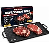 Defrosting Tray for Frozen Meat - Rapid Aluminum Thawing Plate for Steak, Chicken, Fish &amp; Pork | 14" Large Size | Non-Stick, No Microwave or Hot Water Needed | BPA-Free Meat Defroster Board