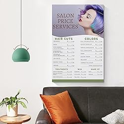 JBBGO Beauty Salon Price List Poster Hair Salon