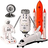 Wbzle Space Exploration Shuttle Toys, Space Explorer Toy Kit, Include Signal Receivers, Satellites, Astronaut, Space Scooter, Space Toys Gift for Exploring Boys and Girls