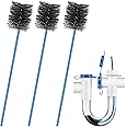 Gulfmew 3 Pcs Condensate Trap Flexible Drain Brush, 16'' AC Drain Line Cleaning Brush for AC Condensate P Trap, HVAC Condensate Drain Trap
