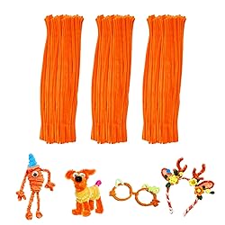 Orange Pipe Cleaners,Art Supplies,200pcs Chenille