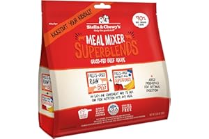 Stella & Chewy’s Freeze Dried Raw Grass-Fed Beef Meal Mixers – SuperBlends Dog Food Topper – Grain Free, Protein Rich Recipe 