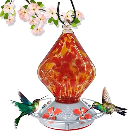 Amazon Com Grateful Gnome Hummingbird Feeder Hand Blown