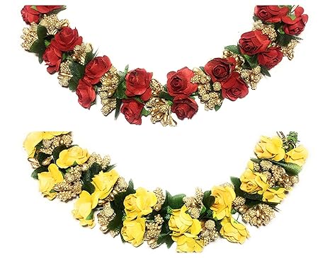 Buy Aatira Bridal Hair Accessories Bun Artificial Flower Gajra For