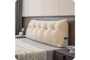 ZOEMO Large Bolster Triangular Headboard Wedge Backrest Positioning Support Bed Rest Reading Pillows Headboard Wedge Pillows for Day Bed with Removable Cover