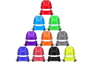 GoodtoU Drawstring Backpack Bulk Reflective Drawstring Bags String Backpack Cinch Bags for Women Men