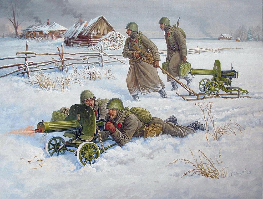 Zvezda - Z6220 - Soviet Machine Gun - Winter