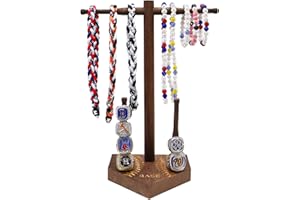 RAIN BUNNY Wooden Baseball or Softball Drip Necklace Organizer Holder, Championship Ring Display Holder, Softball Ring Holder, Sports Ring Holder, Drip Necklace Championship Ring Holder Baseball Display Gift