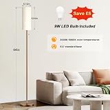 Aooshine Beige Floor Lamp 64in with Adjustable 3-Color LED Bulb Included view 2