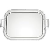 Reed &amp; Barton Silverplate Rectangular Serving Tray with Handles, 16-Inch | mirror finish, hand wash only | handles for easy carrying | 16.25 x 13 x 0.25 inch | elegant entertaining, coffee table decor