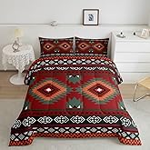 Feelyou Boys Girls Western Comforter Set Queen Size, Bohemian Rustic Country Bedding Set Kids Southwestern Aztec Comforter Boho Tribal Teens Duvet Set Bedroom Decor Microfiber Bed Set