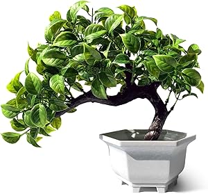 yoerm Home Decor Small Fake Plant Artificial Bonsai Tree for Living Room Office Hotel Decoration