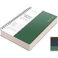 EMSHOI A4 Spiral Notebook College Ruled Lined Journal, 11.2" X 8.27", 300 Pages/150 Sheets, Easy Tear Perforated Pages, 100gsm Thick Paper, Waterproof Softcover, for School Work Writing-Green