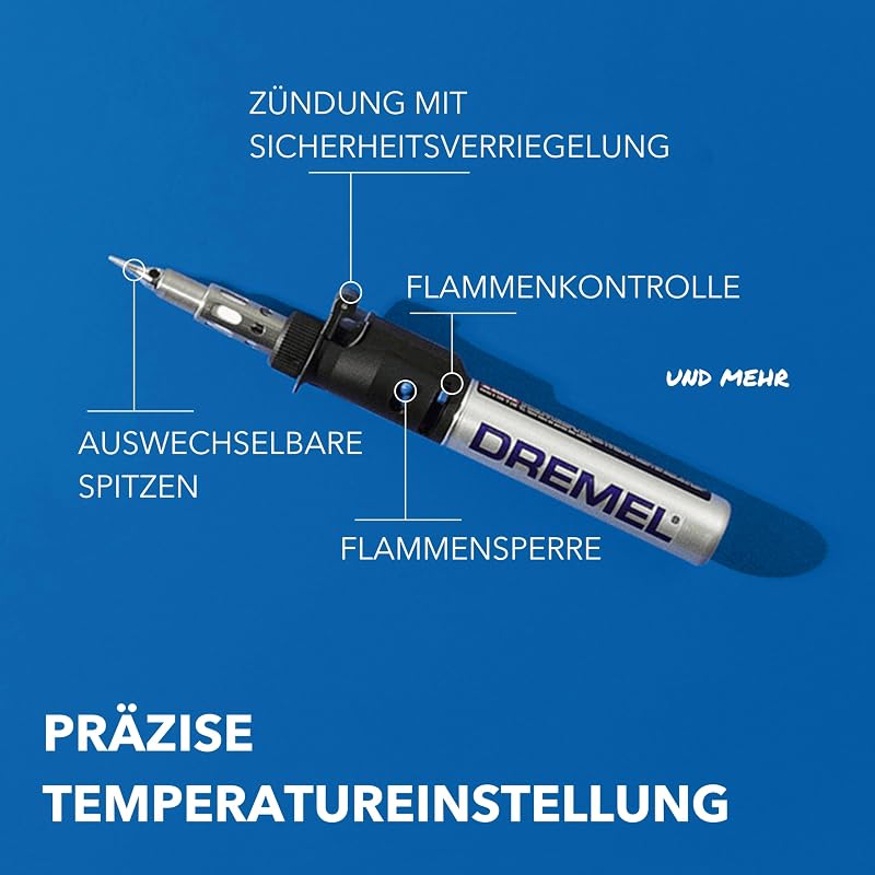 2000 VersaTip Lötkolben - Brennkolben und Löt-Set (mit 7 Wechselspitzen zum Löten, Heißschneiden, Schweißen, Brandmalerei, Holz Gravieren, Schmuckherstellung)