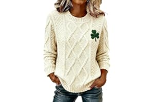 St. Patrick's Day Sweaters for Women Irish Shamrock 3D Print St Patricks Day Sweatshirt Casual Pullover Top
