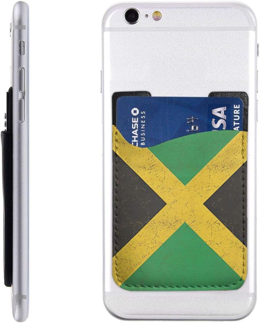 Gulonga Phone Card Holder Jamaican Flag PU Leather Cell