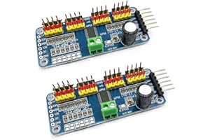 FainWan 2pcs PCA9685 16 Channel 12-Bit PWM Servo Motor Driver IIC Module Compatible with Ar-duino Robot