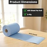 Aspect Blue Roll Pack of 6 2400 Sheets Centre Feed 2 Ply Kitchen Towels view 2