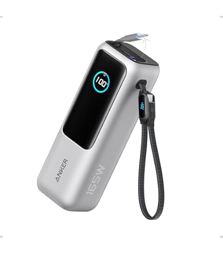 Amazon.com: Anker 25K Power Bank 165W USB-C Retractable Cable