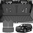 for 2023 Acadia Cargo Liners & Backrest Mat: Fit for 2017-2023 GMC Acadia All Weather Cargo Tray Compatible with 2021 2022 2023 GMC Acadia Denali Accessories
