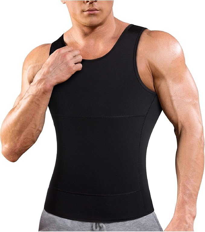 Ursexyly Mens Compression Undershirts Slimming Body Shaper Vest Workout Abdomen Tank Tops Amazon Ca Clothing Accessories