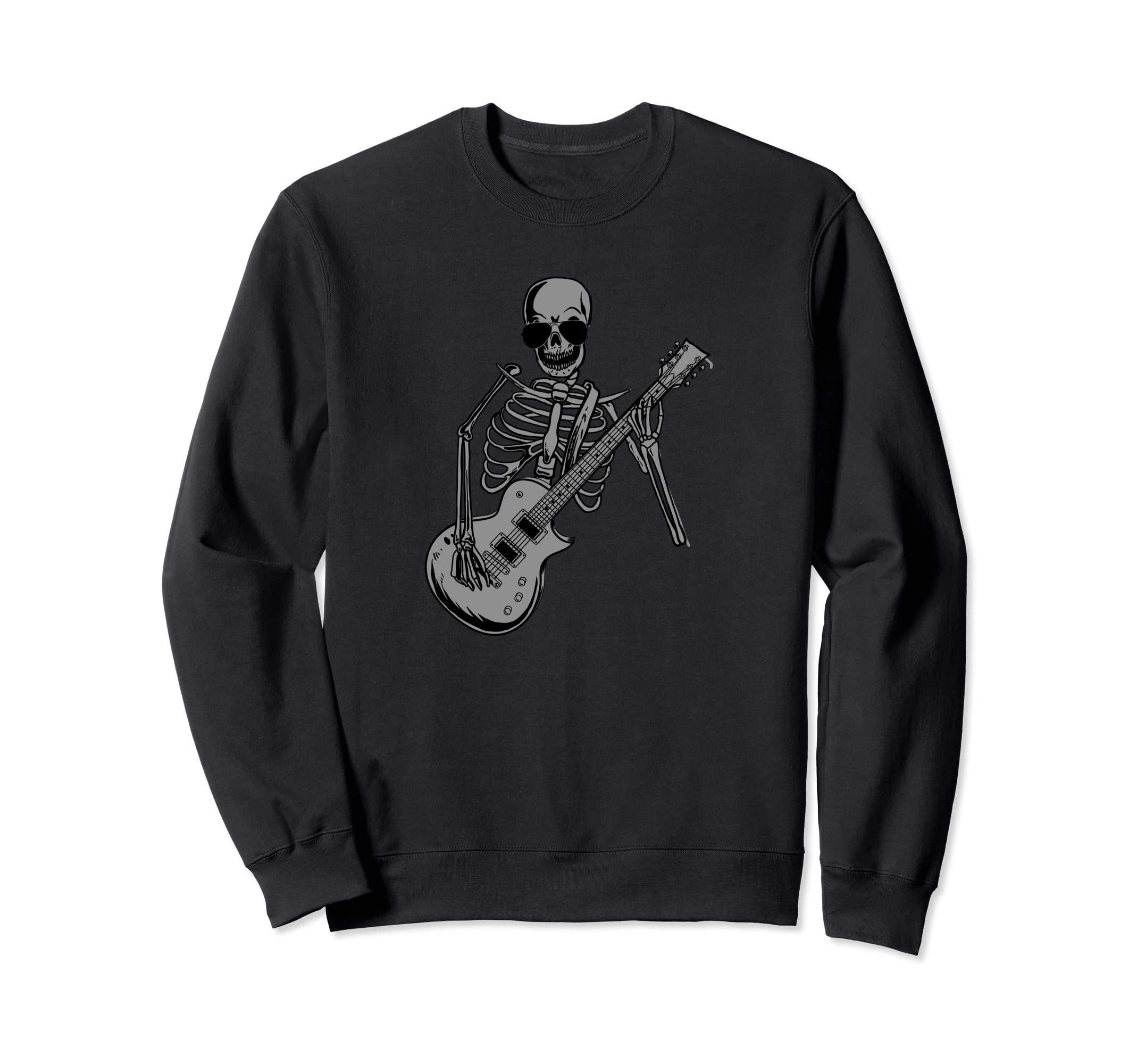 Electric Guitar Skeleton Musician - E-Guitar Rock Guitarist Sweatshirt