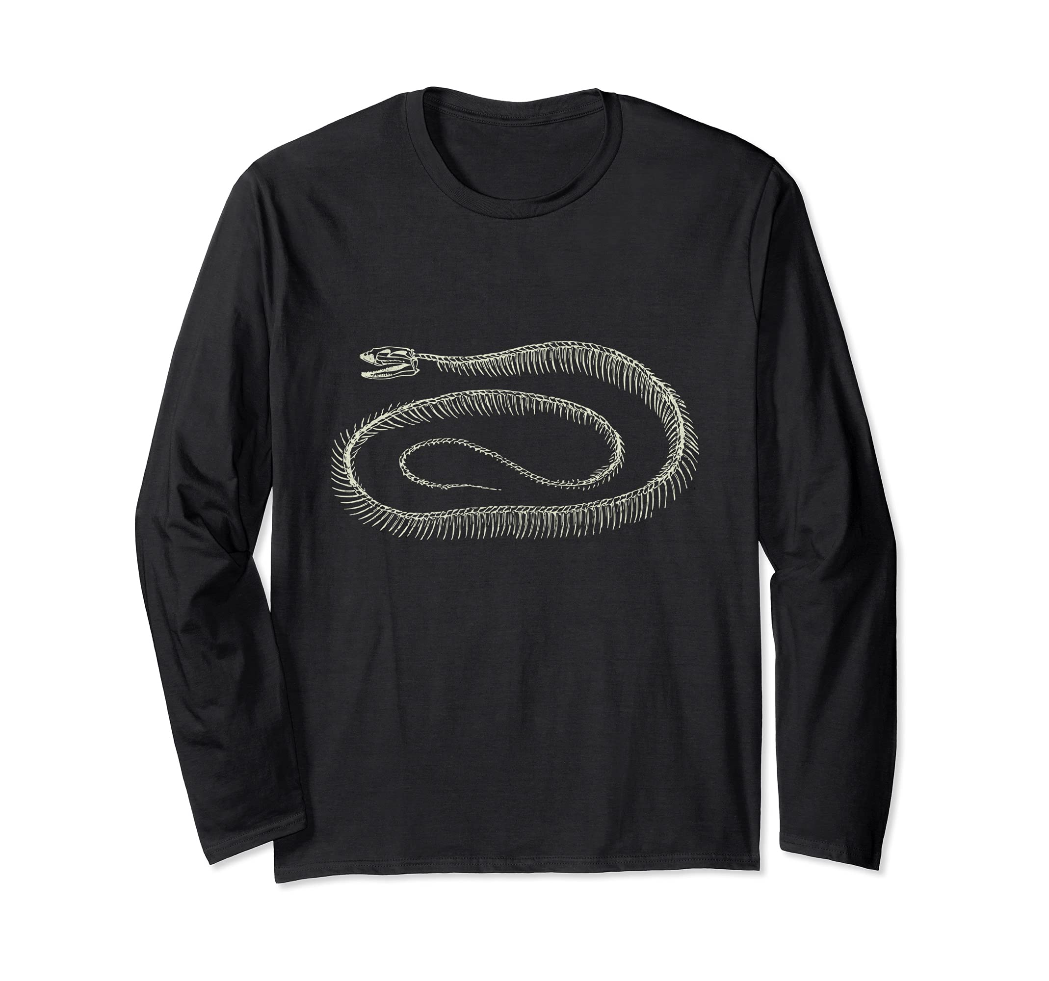 Snake Skeleton reptile serpent illustration Image picture Long Sleeve T-Shirt