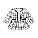 Toddler Baby Girl Plaid Skirt Set Long Sleeve
