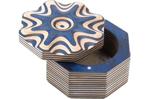 Island Bamboo Pakkawood Salt Cellar, Blue