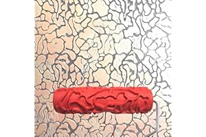 BANCOO 7"DIY Patterned Paint Roller | Decorative Art Texture Roller | Embossing Texture Rubber Roller Painting Supplies | Pattern Art Texture Tools for Household Wall Painting (BK321R)