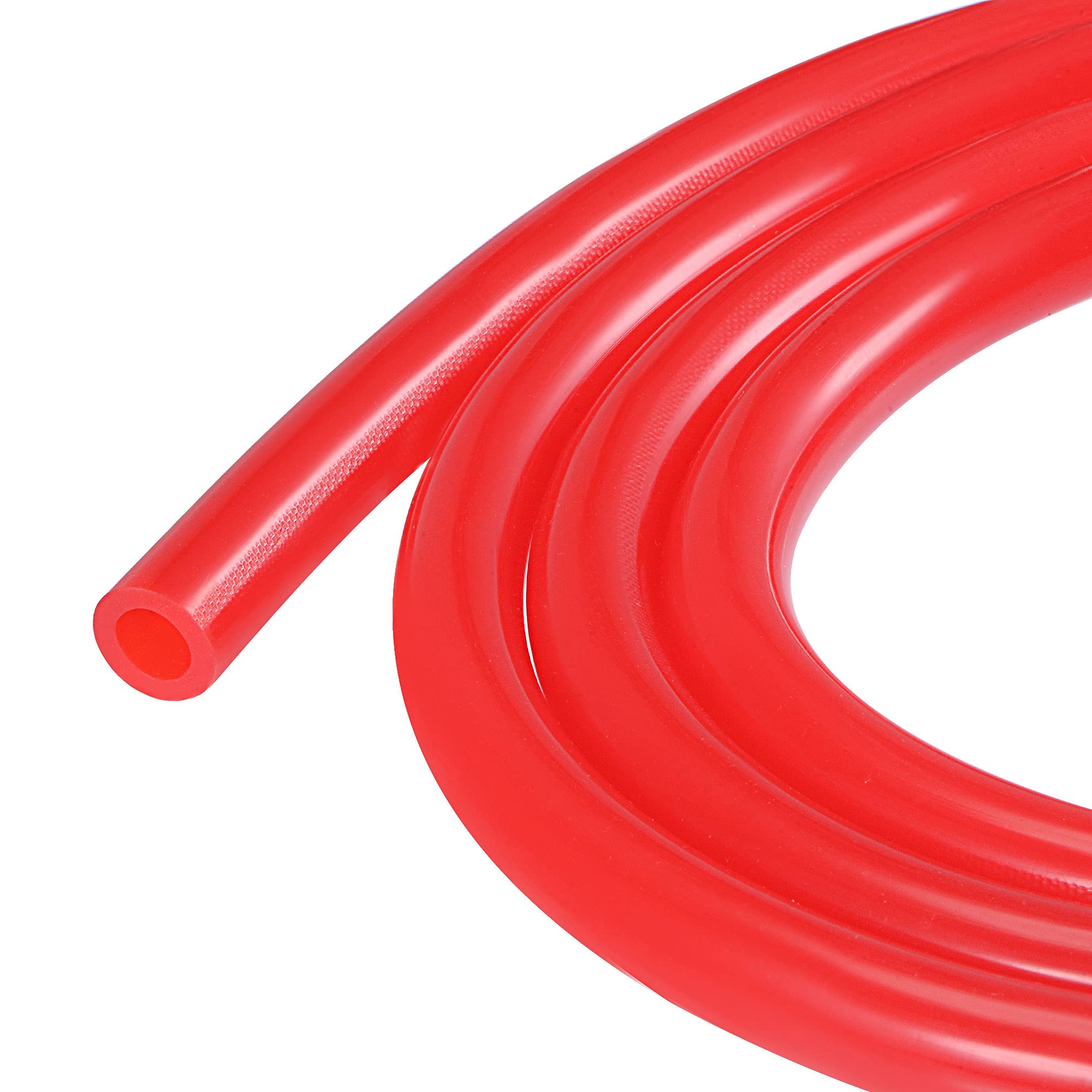 sourcing map Vacuum Silicone Tubing 10mm(3/8") ID 16mm OD 3mm Wall Thick Tube Hose for Engine 10ft Red