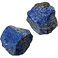 Apengshi Lapis Lazuli Raw Crystals 2PCS Natural Rough Rocks Healing Crystal and Stones DIY Raw Stones Meditation Fountain Garden Home Decor