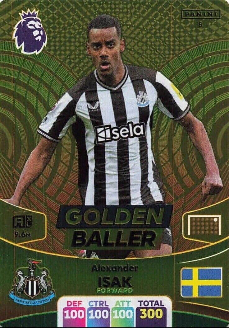 Panini Premier League 2023 2024 Alexander Isak Golden Baller Trading Card