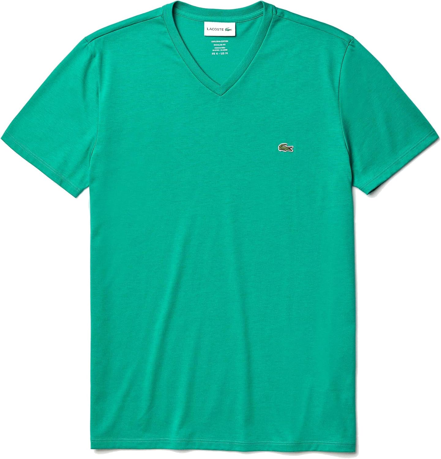 Lacoste Mens Short Sleeve V-Neck Pima Cotton Jersey T-Shirt | 