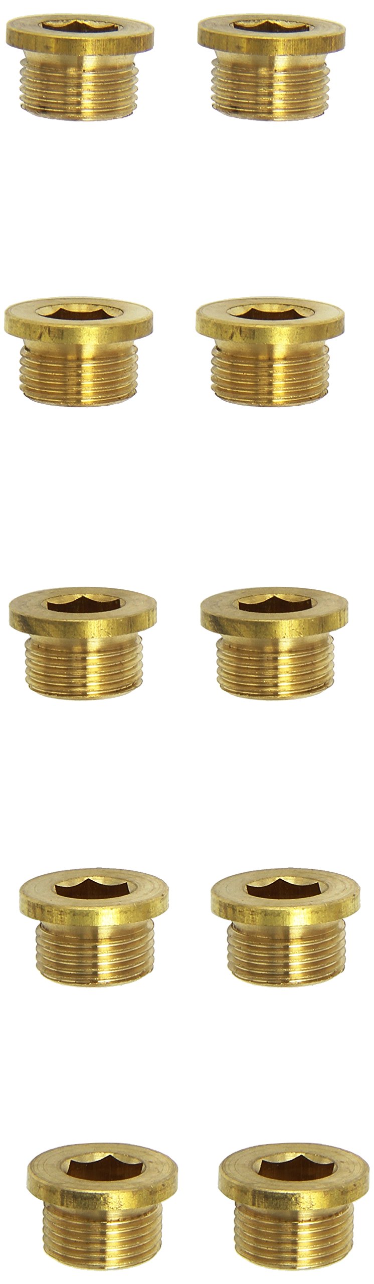 KS Tools Oil Drain Plug, Hexagonal Inner 12 mm, M20 x 1.5 x 12 mm, Pack of 10