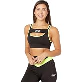 UFC Layered Sports Bra for Women &ndash; Stretchable Polyester &ndash; Pull-Over Style &ndash; Logo Imprint