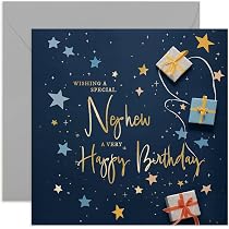 Carte D’anniversaire « Célébrité » Pour Neveu - Neuf Sous Blister, Message Personnalisé, Origine Royaume-Uni
