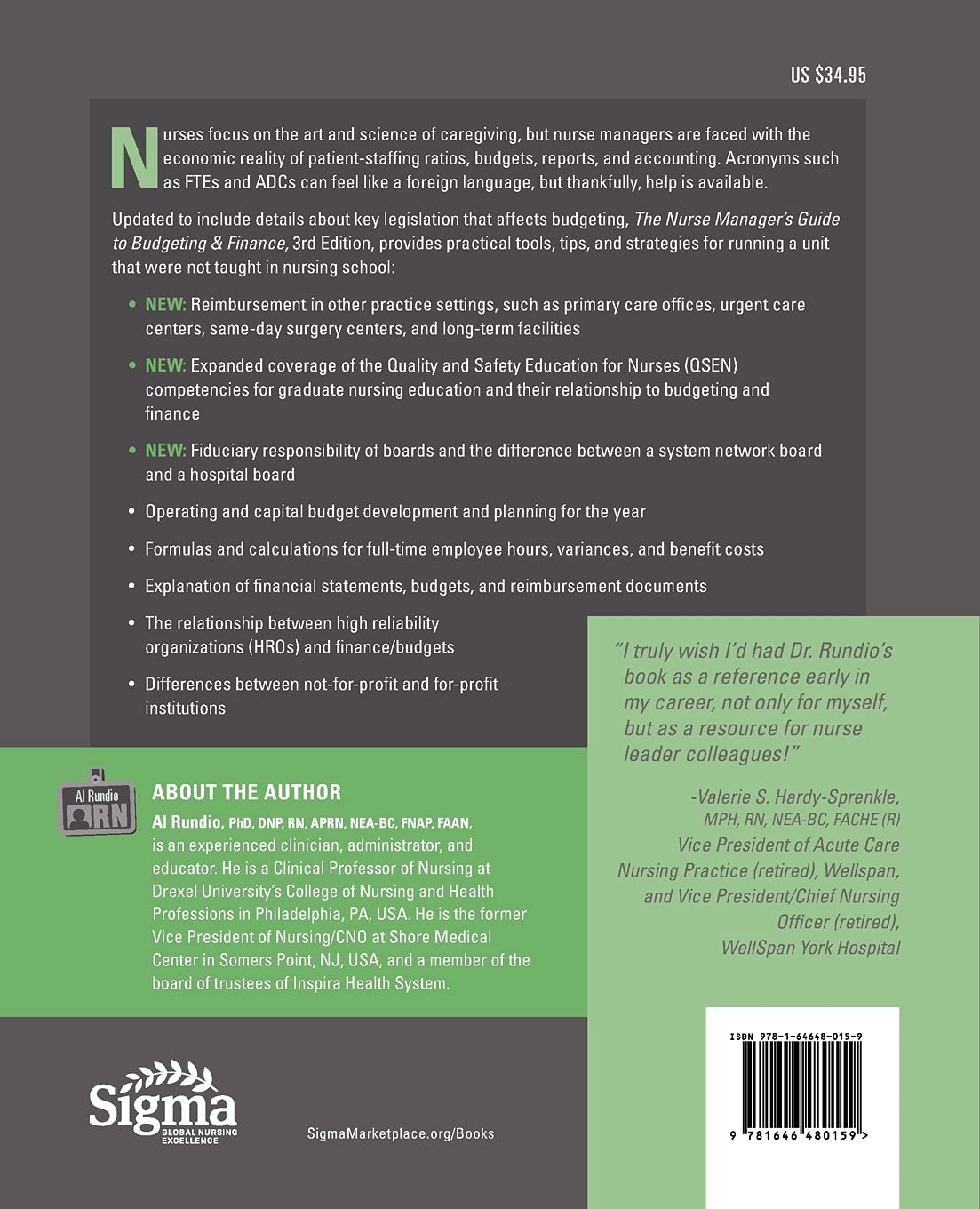 The Nurse Manager's Guide to Budgeting & Finance, 3rd Edition The Nurse Manager's Guide to Budgeting & Finance, 3rd Edition Paperback Kindle