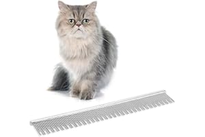 Eye Envy ProGlide Cat Comb for Long Haired Cats | Deshedding Comb | Remove Undercoat and Excess Hair | Detangling Comb | Remo